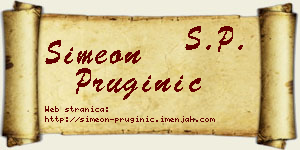 Simeon Pruginić vizit kartica